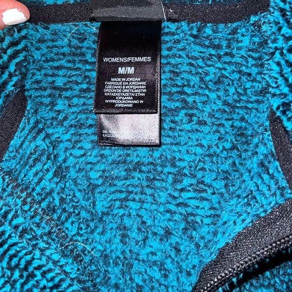 North Face Fuzzy Full Zip Teal/Black - Picture 3 of 3